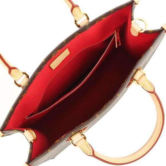 Louis Vuitton Sac Plat PM Tote Shoulder Bag Monogram Leather - Picture 6 of 9